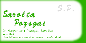 sarolta pozsgai business card